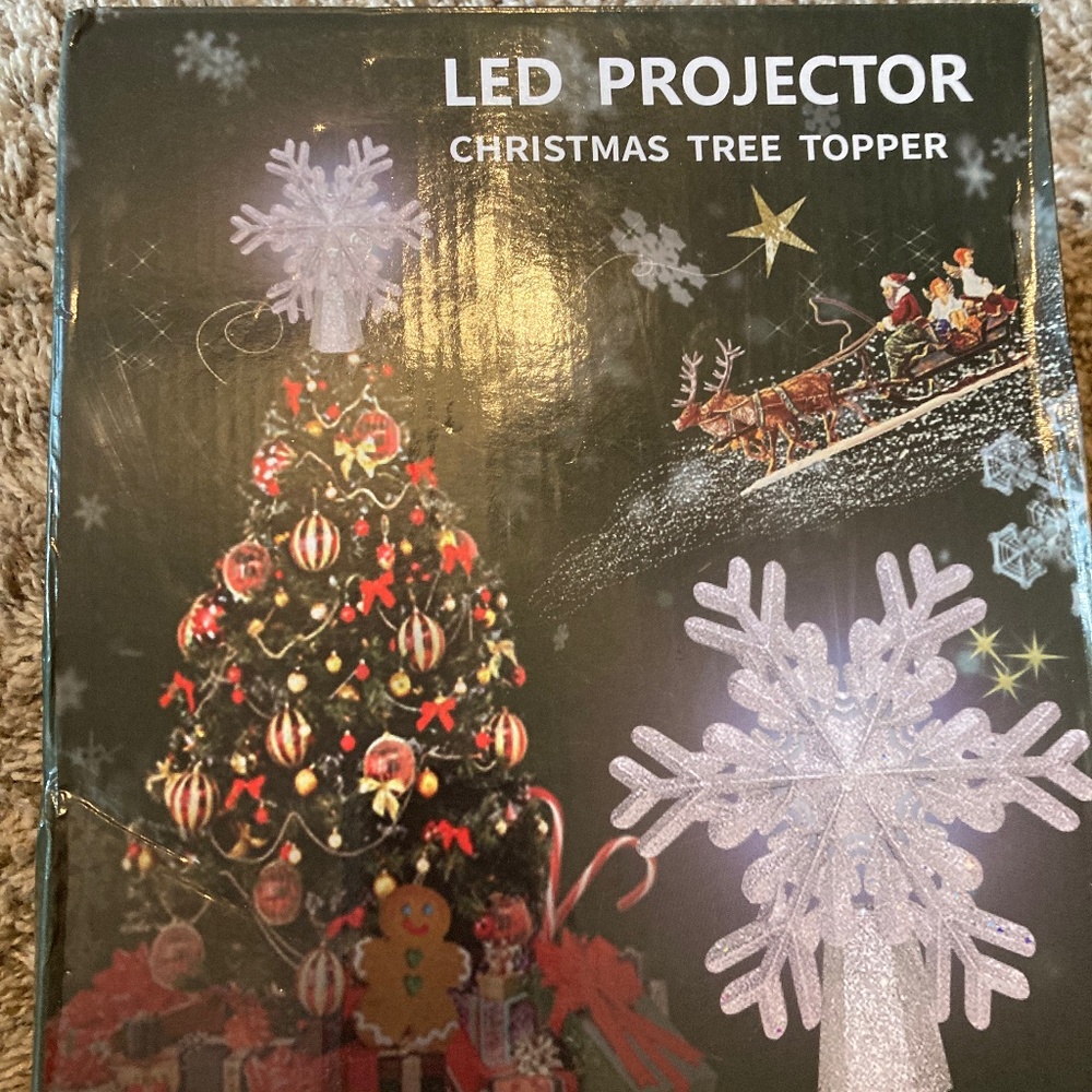 Projection Tree Topper- Snowflake Variation